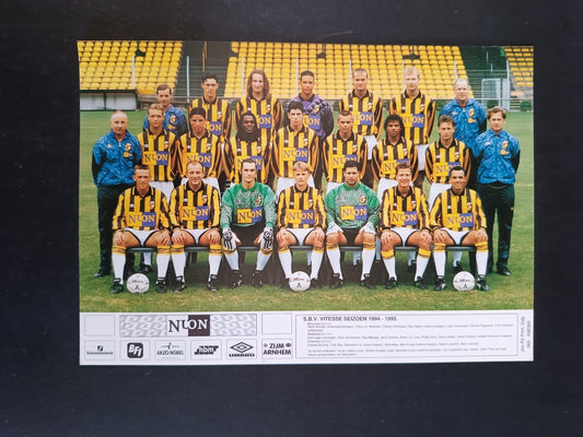 Biglietto cartonato S.B.V VITESSE SEIZOEN 1994-1995