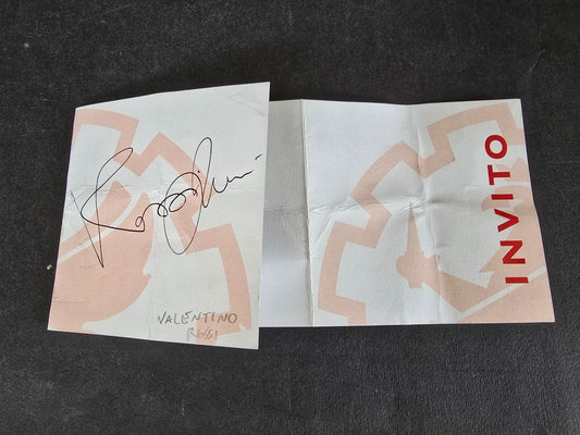 Autografo autograph originale Valentino Rossi Imola 2002