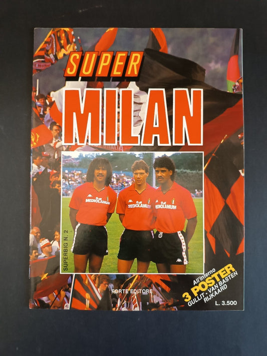 Rivista SUPERBIG MILAN numero 2 anno Milan/Gullit/Van Basten (con poster)
