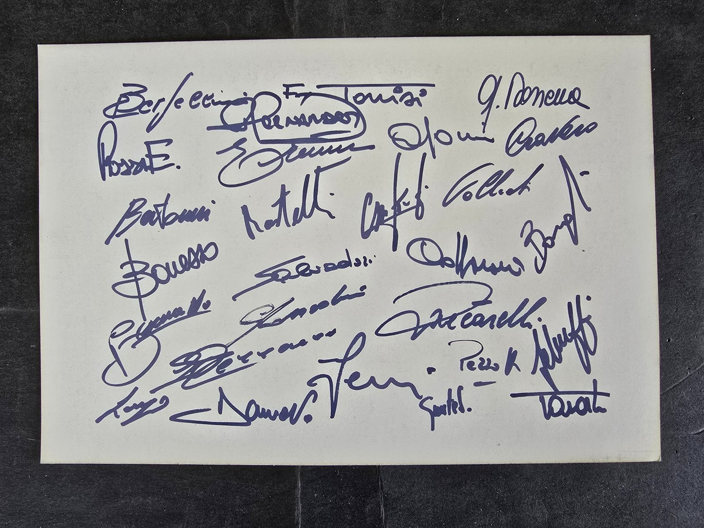 Cartolina Autografi stampati Torino Calcio 1982/83 ufficiale Tiko Barbero