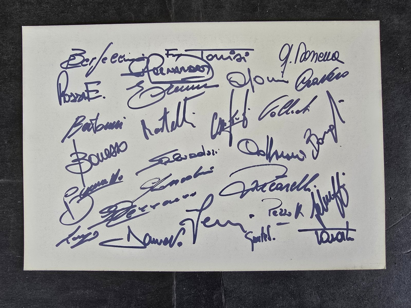 Cartolina Autografi stampati Torino Calcio 1982/83 ufficiale Tiko Barbero