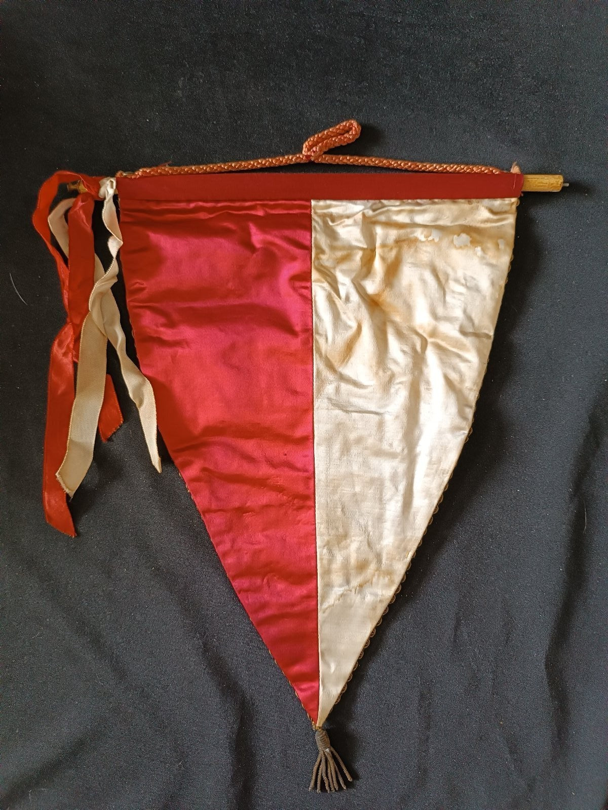 Gagliardetto Pennant Monaco Francia Calcio Vintage