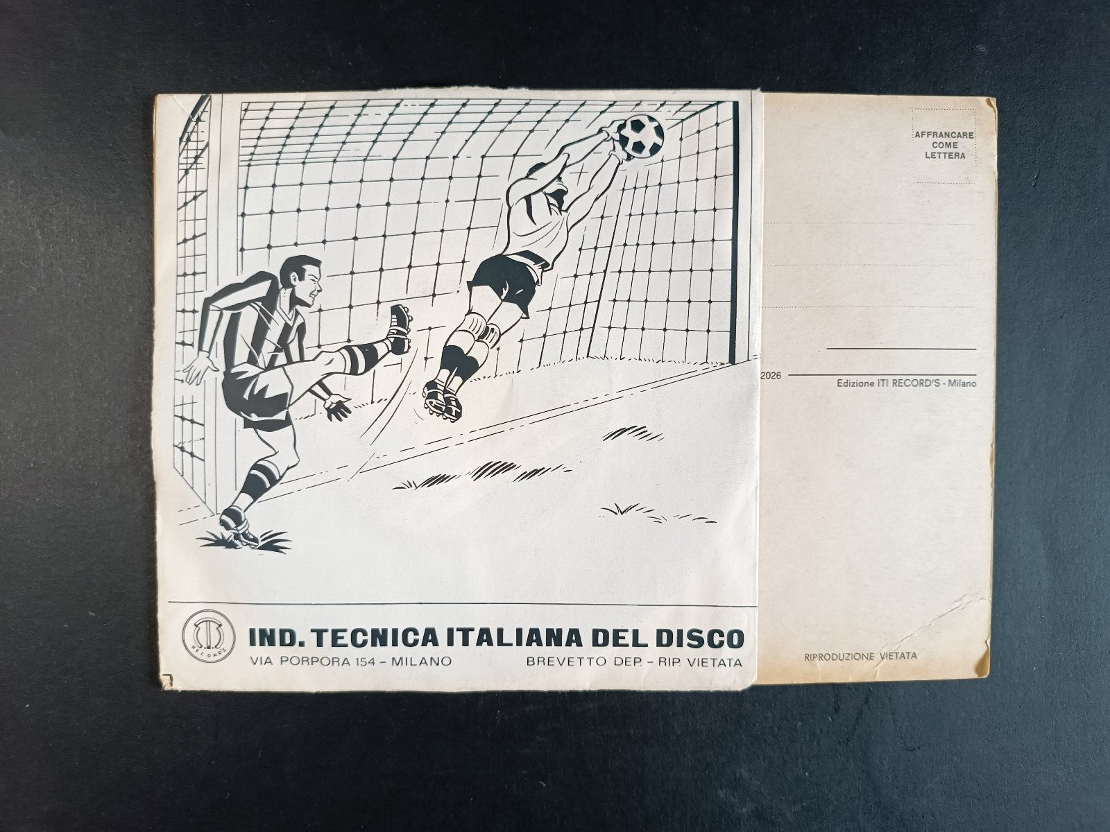 cartolina con disco 45 giri AUDIOVISIONE Inter