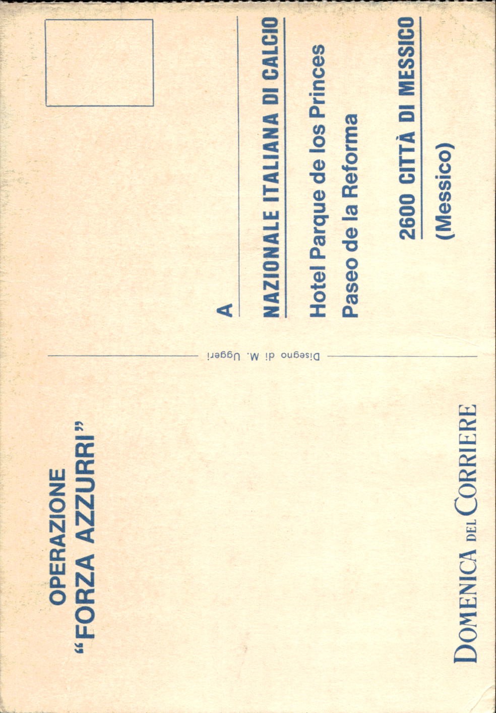 cartolina calciatori Forza Azzurri Italia 90 - 2