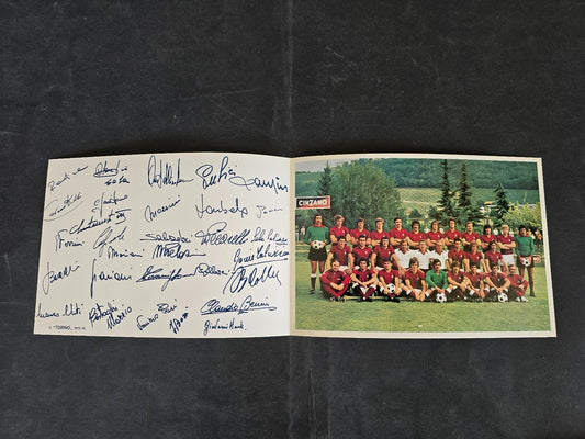 Cartolina pieghevole Autografi stampati Torino Calcio 1975/76 ufficiale