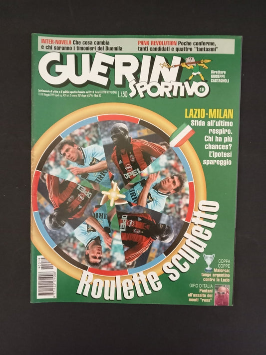 rivista GUERIN SPORTIVO anno 1999 numero 19 - Lazio-Milan (con poster)