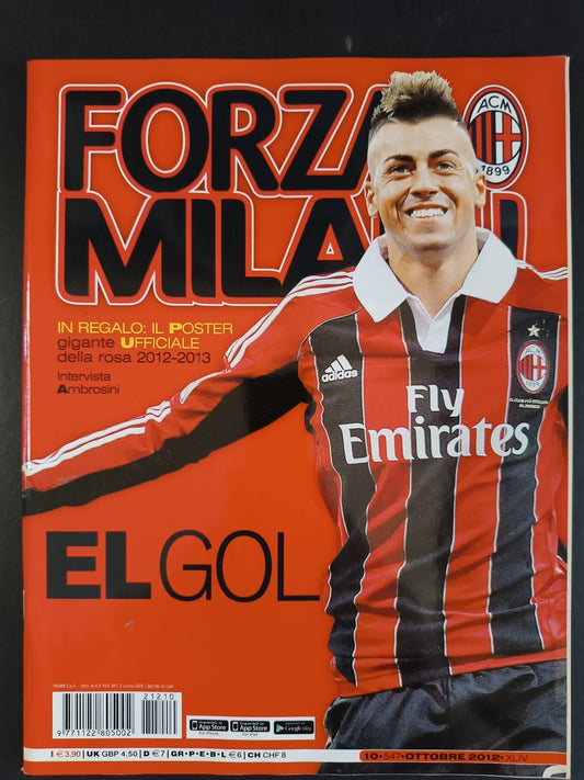 rivista FORZA MILAN - anno 2012 n 10 - EL Shaarawy (con poster)