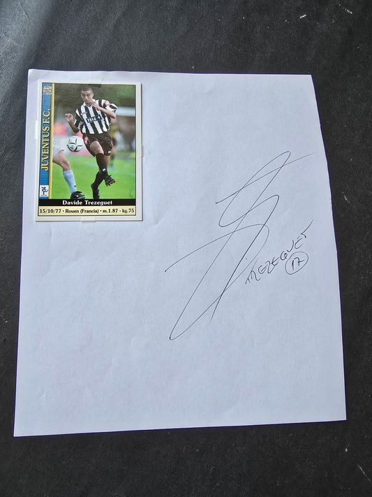Autografo autograph originale su foglietto David Trezeguet
