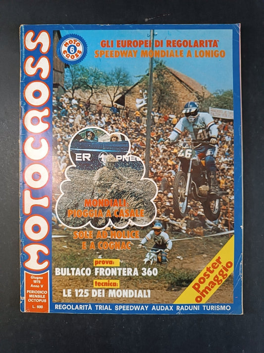 Rivista MOTOCROSS numero 6 anno 1975 - Mondiali a Casale (senza poster)